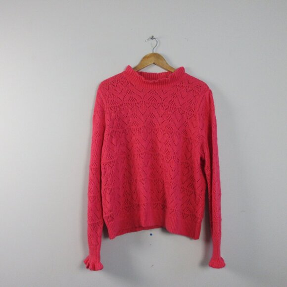 Sundance Womens Knit Sweater XXL Pink Acrylic Wool Pullover Cozy Chic Preppy 410 - Picture 1 of 11